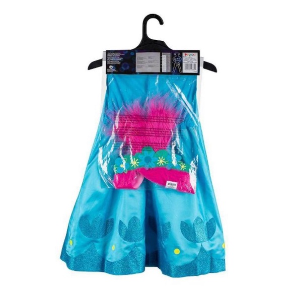 Trolls World Tour Poppy Deluxe Child Costume - Dress & headpiece with ears. - Picture 4 of 11